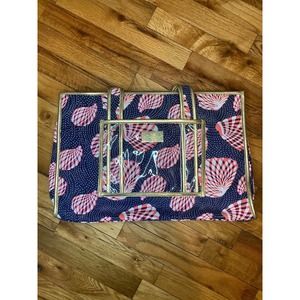 LILLY PULITZER RESORT TOTE BAG *TROPICAL* PINK SEA SHELLS NWT